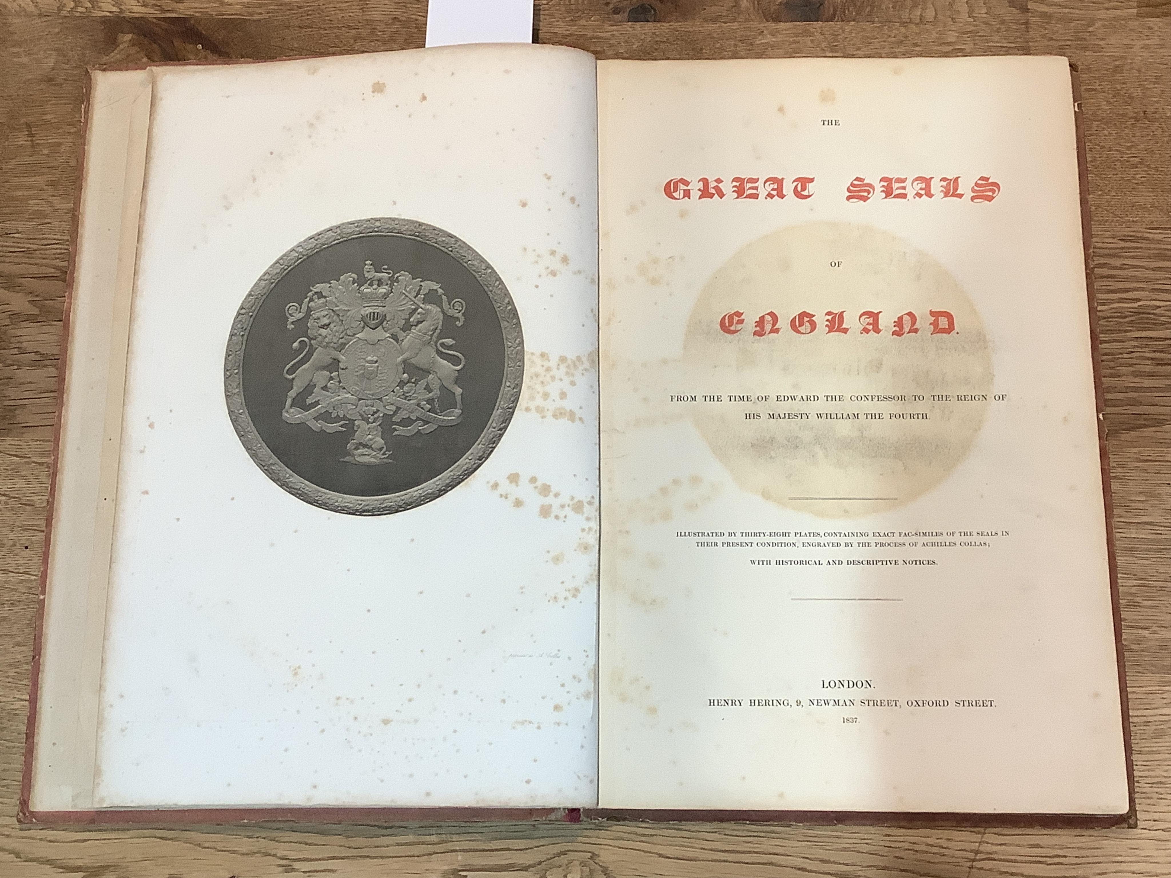 Vertue, G. Medals, Coins, Great-Seals, Impressions, From the Elaborate Works of Thomas Simon, Chief Engrvaer of the Mint to K.Charles the 1st..., first edition, London 1753, 4to, later quarter calf